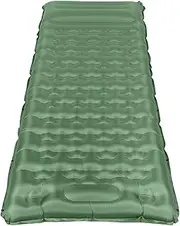 Inflatable Sleeping Pad, Compact Lightweight Camping Mat with Pillow, Built in Foot Pump Valve, High Density TPU Camping Air Mattress for Backpacking Hiking Traveling Tent