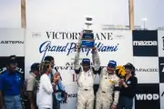 Geoff Brabham and Elliot Forbes Robinson celebrate victory during - Old Photo
