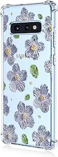 JIEZUIMEI Case for Samsung Galaxy S10E,[Flower Floral] [Cute Cartoon] Designed Protective Case, Fashion Ultra Thin Flower Protective Case,Cover for Samsung Galaxy S10E A89