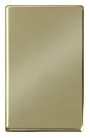 2x HPM EXCEL SERIES BLANK COVER PLATES Screw Mounting, Polished Brass*Aust Brand