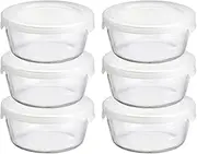 Hario MST-30-TW Heat-resistant Glass Storage Container, Round, 10.1 fl oz (300 ml), Set of 6