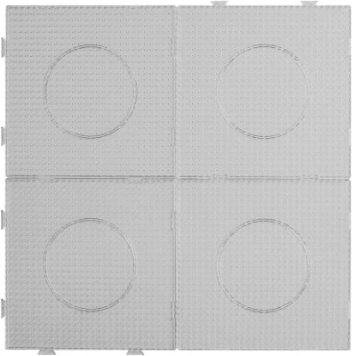 4PCS 5MM Fuse Beads Boards Large Square Clear Plastic Pegboards Kits Iron Beads