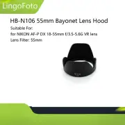HB-N106 55mm Bayonet Lens Hood for NIKON AF-P DX 18-55mm f/3.5-5.6G VR Lens