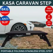 KASA Caravan Portable Folding Step Stool Ladder Anti-Slip With Two Heights 150KG
