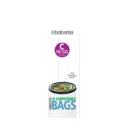 New Brabantia Perfect Fit Compostable Bin Liner - Code C (10/12 Litre) 10 Bags G
