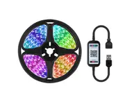 5V Bluetooth USB RGB LED Strip Lights IP65 Waterproof 5050 1M 60 LEDs
