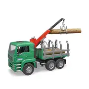 Bruder Licensed 1:16 Scale MAN TGA Timber Truck With Loading Crane & 3 Trunks Model Toy