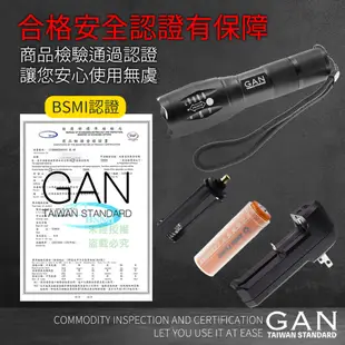 爆亮 超越T6美國CREE XM-L2 LED伸縮調光強光手電筒 五檔模式 騎車 登山 露營 手電筒 (3折)