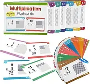 Generic Multiplication 0-12 Educational Reusable Preschool Math Flash Cards for Beginners Ages 3, 4, and 5
