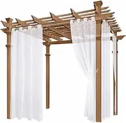 2 Panels Pergola Curtains, Outdoor Curtains for Patio Waterproof, Non See Through Outdoor Curtain with Grommet, Privacy Shade for Patio, Garden, Pergola(52 * 84in)