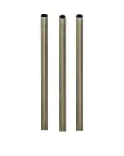 B&P Lamp® 3 Piece Pack of 1/8 IP X 36 Inch All Thread Pipe, 3/8 Inch Diamet