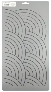 Quilting Stencil Baptist Fan Border Hand Quilt Pattern 3.5" Wave Design Template