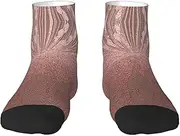 [JBYJBX] Rose Gold Red Print Adult Socks Womens Mens Workout Thermal Cozy All-Season Gift Holiday Articles Use
