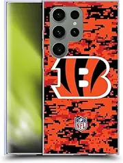 Head Case Designs Officially Licensed NFL Digital Camouflage Cincinnati Bengals Graphics Gel Case [Military Grade Protection] Compatible with Samsung Galaxy S24 Ultra 5G