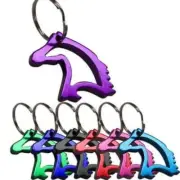 New! Aluminum HORSE HEAD KEY CHAIN w/ Bottle opener Key ring Car House 7 COLORS