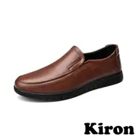 在飛比找momo購物網優惠-【Kiron】商務皮鞋 壓紋皮鞋/百搭經典壓紋商務套腳休閒皮