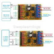 5V 10V 7CH Analog Voltage acquisition Sampler RS485 ModBus RTU Module For PLC