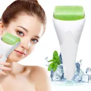 Face Ice Roller Massage - For Face & Eye Puffiness Relief, Shrink Pores, and Tighten Skin - White Handle
