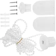BESTOYARD 1 Set Roller Blind Repair Kit Roller Shade Replacement Parts with Bracket Beaded Chain for Easy Installation Bedroom Living Room Office Windows