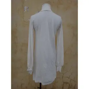 正品 MNG Mango 白色 高領長版毛衣 size: S