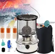 Kerosene Heater,Portable Heaters for Outdoor Use,Fiberglass Kerosene Heater Kerosene Stove Patio Holiday Party Camping Heating 4.6/6l-9000btu,6LWhite-2