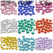 500 Acrylic Flatback Round Rhinestone Gems 6mm FlatBacks No Hole Pick Your Color