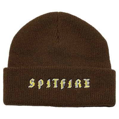 Spitfire Wheels Beanie Old E Cuff Brown