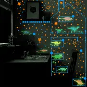 652Pcs Set of Glow in The Dark Dinosaur Wall Stickerss
