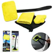 1 Microfiber Windshield Cleaner Glass Wiper Handle Easy Car Window Shine