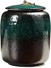 Tea jar Ceramic jar Traditional Retro Ceramics Tea Jar Household Sealed Dried Fruit Coffee Storage Tank Travel Portable Tea Bag Candy Spice Canister Jar