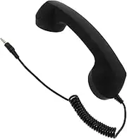 HOUDERCO Retro Telephone Handset Receiver Adjustable Tone Radiation Classic Phone Accessory for Comfortable Calls Black