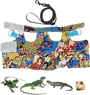 Reptile Lizard Harness, Small Lizard Harness | Amphibian Carriers - Soft and Adjustable Vest Accessories Leaves Lizards, Chameleons, Hamsters, Mice