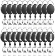 20 Pack Badge Reels Retractable ID Badge Holder with Carabiner Heavy Duty Bad...