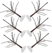 6pcs Mini Tree Model Christmas Tabletop Trees Display Tree Artificial Tree Ornament Mini Artificial Tree Artificial Bonsai Tree Miniature Trees Model Trees Fake Tree Plastic Coffee