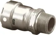 (5) Viega MegaPress 95235 3/4" x 1/2" P1 x MPT Adapter 304 Stainless Steel