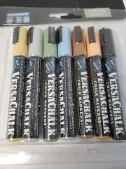 Wet Erase Chalkboard Markers by VersaChalk Dust Free & Non-Toxic. 7 pack.Colors