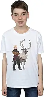 [Absolute Cult] Disney Boys Frozen 2 Sven And Kristoff T-Shirt White 3-4 Years
