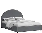 ALFORDSON Bed Frame, Queen Size Bed with Gas Lift Storage, Beds Frame with Padded Headboard for Bedroom, Apartment, Living Room and Office, Howell Grey Fabric