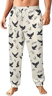 [Generic] Men's Sweatpants, Soft Dove Silhouette-5, Polyester Joggers, Sweatpants Jogging Pants for Workout Running