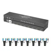 8 Port HDMI KVM Switch for 8 Computers Share 1 Monitor, 4K@30Hz 8 in 1 Out KV...