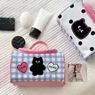 Cat Handheld Makeup Bag PU Skincare Storage Bag Cosmetic Bag Girls