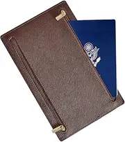 [Generic] Travel Passport Wallet – Soft PU Leather with 4 Zipper Compartments | Vintage Travel Wallet Multifunctional Stylish Passport Holder, Card Organizer, Coin Pouch for Secure and Convenient Travel