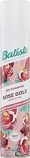 Batiste Rose Gold Dry Shampoo 350mL - Quick Hair Refresh with Radiant Rose & Freesia Scent, Instantly Refresh & Revitalise Oily Hair, Adds Volume & Texture for All Hair Types, Instant & Quick Results