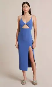 BNWT BEC & BRIDGE FRENCH BLUE JOSETTE MIDI DRESS - SIZE 8 AU/4 US (RRP $240)