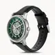 EMPORIO ARMANI 亞曼尼 Meccanico 都會綠面鏤空機械手錶 黑色真皮錶帶 43mm AR60068