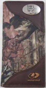 ZEP-PRO Baylor Bears Roper Leather & Nylon MOSSY OAK Camo Wallet TIN GIFT BOX