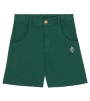 [The Animals Observatory] The Animals Observatory Pig cotton and linen shorts Y 6 green
