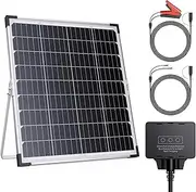 30W 12V Solar Battery Charger, Solar Panel Kit with Smart Solar Battery Controller, Callsun IP68 Waterproof 360°Adjustable Mount Bracket RV Solar Panel for Boat Motorcycle Marine Trailer