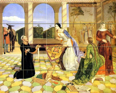 Art Charles Collins Mural Ceramic Backsplash Bath Tile #1389