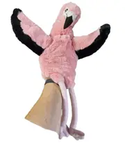 Pink Flamingo Hand Puppet Plush Soft Toy Eco Buddies CA Australia